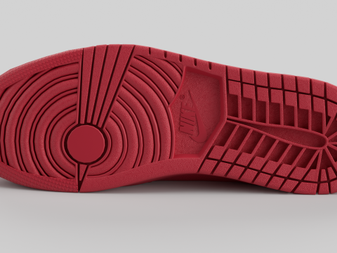 Air shoe 1 Low Method of Make Gym Red Metallic Gold Model 3D