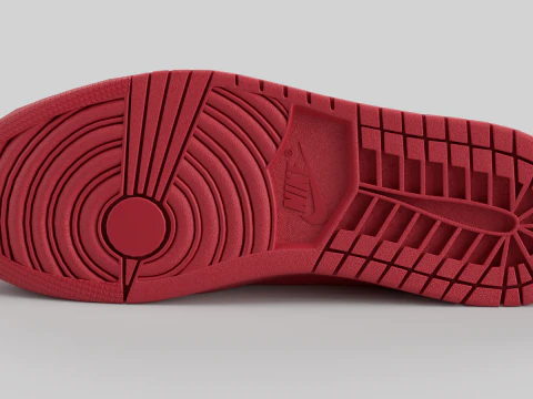 Air shoe 1 Low Method of Make Gym Red Metallic Gold 3D Model
