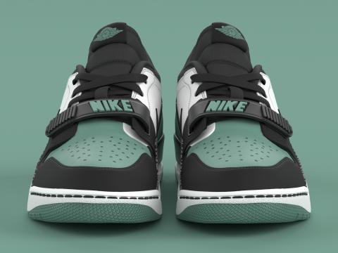 Air Shoe Legacy 312 Low White Mineral Wolf Grey Black 3D Model