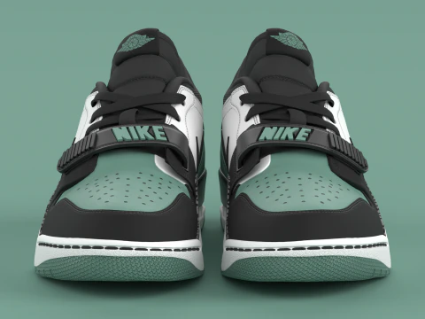 Air Shoe Legacy 312 Low White Mineral Wolf Grey Black 3D Model