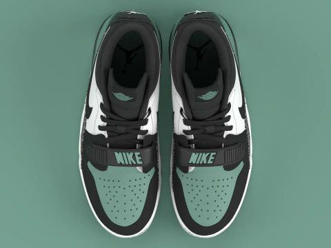 Air Shoe Legacy 312 Low White Mineral Wolf Grey Black 3D Model