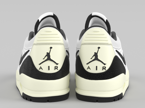 Air Shoe Legacy 312 Low White Sail Black 3D 모델