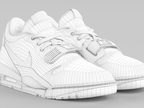 Air Shoe Legacy 312 Low White Sail Black 3D 모델
