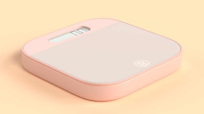 Weight Scale for babies pink color 3D मॉडल .c4d .max .obj .3ds .fbx .stl .blend 