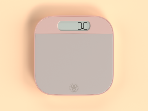 Weight Scale for babies pink color 3D मॉडल