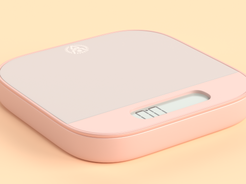 Weight Scale for babies pink color 3D मॉडल