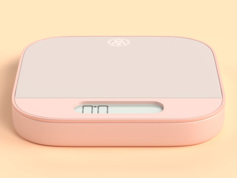 Weight Scale for babies pink color 3D मॉडल