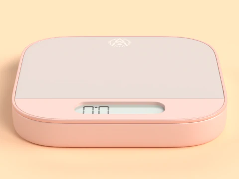 Weight Scale for babies pink color 3D Model