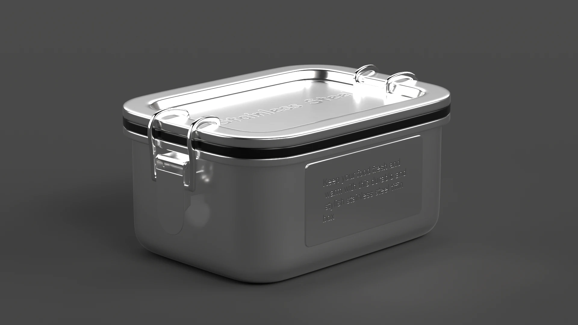 Stainless Steel Tiffin Box 3D Model .c4d .max .obj .3ds .fbx .stl .blend 