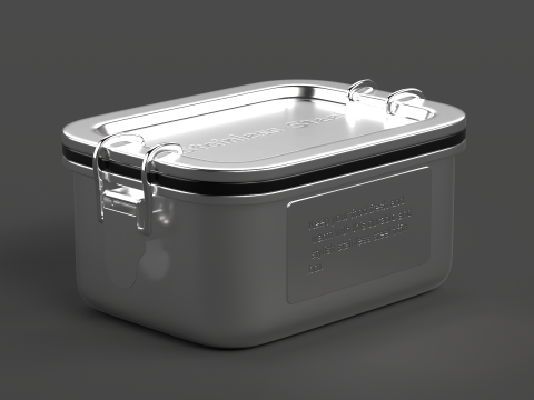 Stainless Steel Tiffin Box Modelo 3D