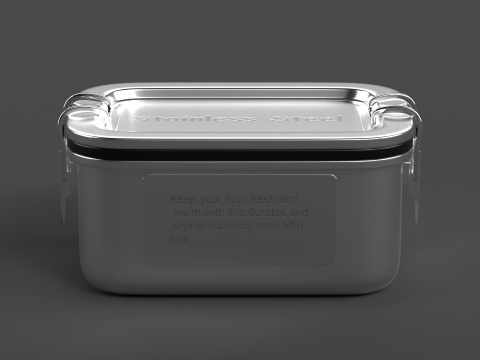 Stainless Steel Tiffin Box 3D Model