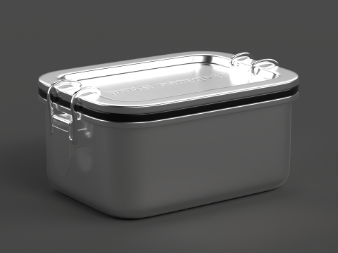Stainless Steel Tiffin Box 3D Model