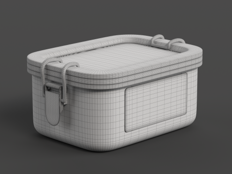Stainless Steel Tiffin Box 3D Model