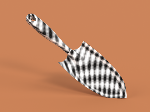 Potting Trowel with Wooden Handle Modelo 3D