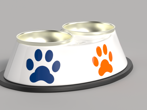 Pet Food Bowl Modelo 3D
