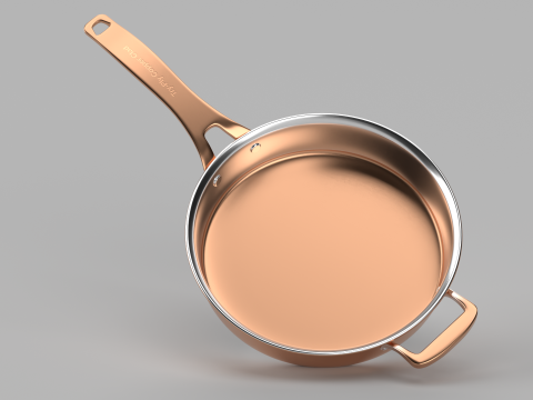 Triply Copper Frying Pan Modèle 3D