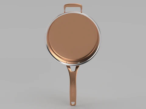 Triply Copper Frying Pan 3D Model