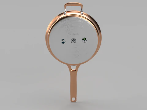 Triply Copper Frying Pan 3D Model