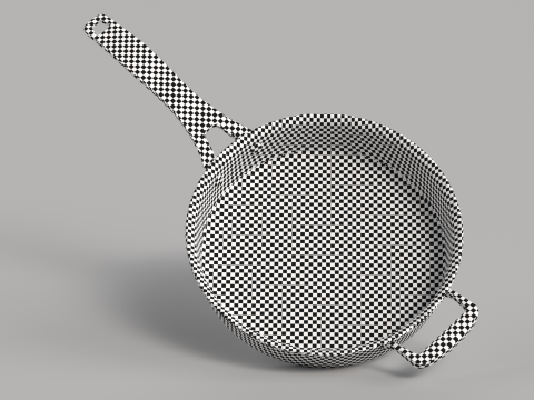 Triply Copper Frying Pan Model 3D