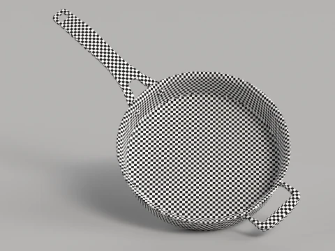 Triply Copper Frying Pan 3D Model