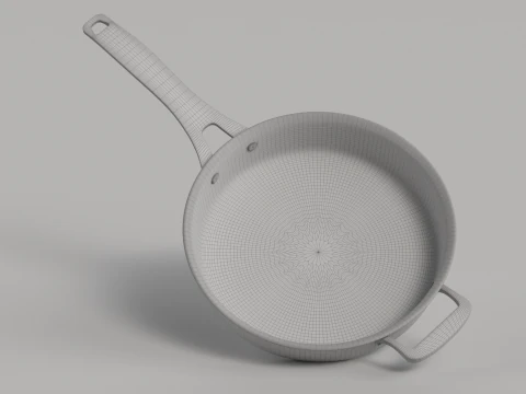 Triply Copper Frying Pan 3D Model