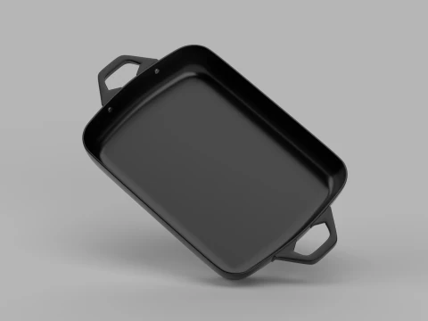 आयताकार बेकिंग डिश 3D मॉडल