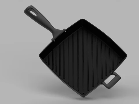 Quadratische Grillpfanne 3D Modell