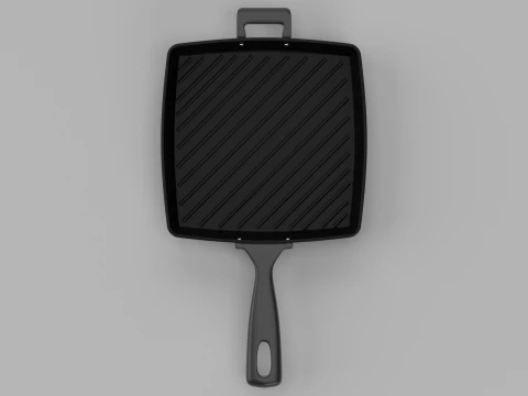 Square Grill Pan 3D Model