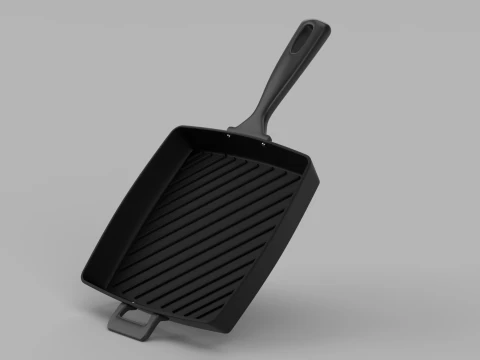 Square Grill Pan 3D Model
