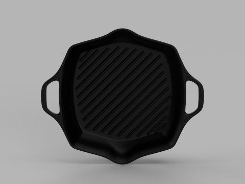 Signature Square Skillet Grill 3D Model