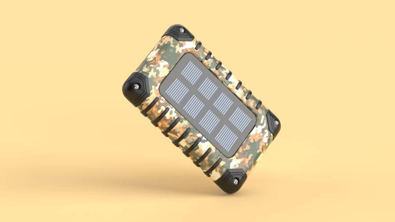 Solar Charger Power Bank 3D Модель .c4d .max .obj .3ds .fbx .stl .blend 