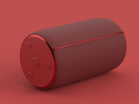 Portable Bluetooth Speaker Red 3D मॉडल