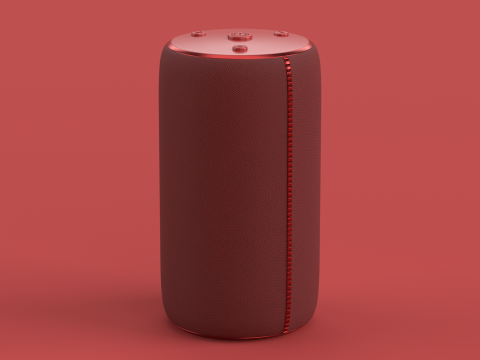 Portable Bluetooth Speaker Red Model 3D