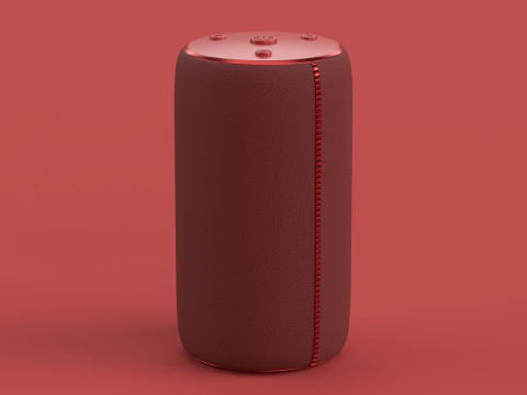 Portable Bluetooth Speaker Red 3D Model