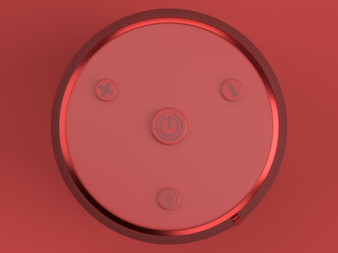 Portable Bluetooth Speaker Red Model 3D
