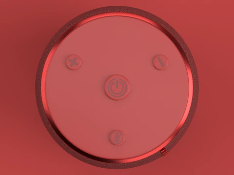 Portable Bluetooth Speaker Red 3D Model