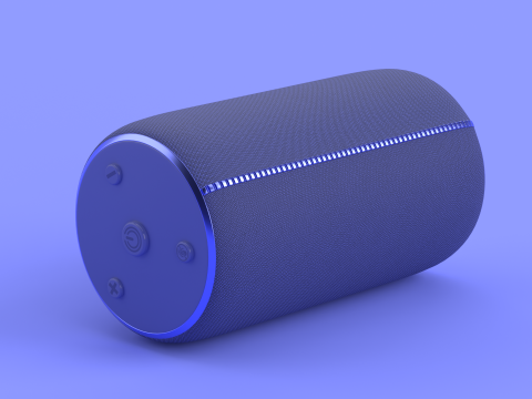 Portable Bluetooth Speaker Blue Model 3D