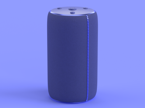 Portable Bluetooth Speaker Blue Modelo 3D