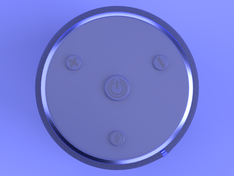 Portable Bluetooth Speaker Blue Modelo 3D