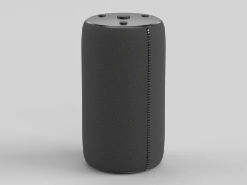 Portable Bluetooth Speaker Black 3D Model
