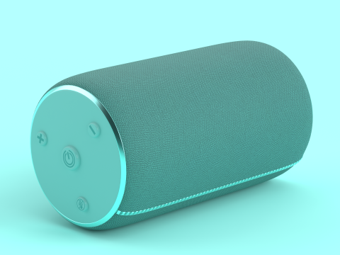 Portable Bluetooth Speaker Light Blue Model 3D
