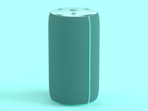 Portable Bluetooth Speaker Light Blue Modèle 3D