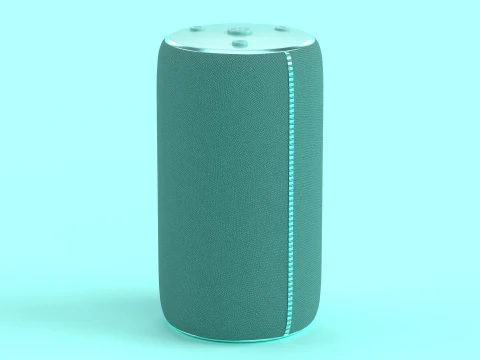 Portable Bluetooth Speaker Light Blue 3D Model