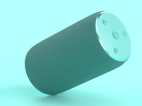 Portable Bluetooth Speaker Light Blue 3D Model