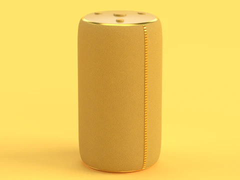 Portable Bluetooth Speaker Yellow 3D Model