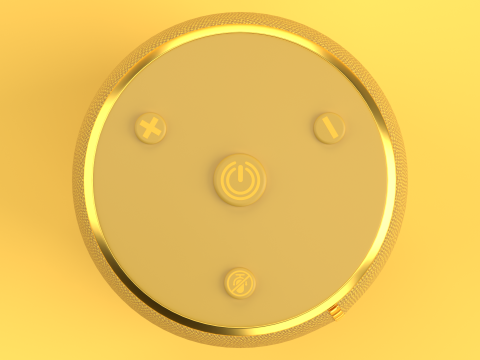 Portable Bluetooth Speaker Yellow Modello 3D