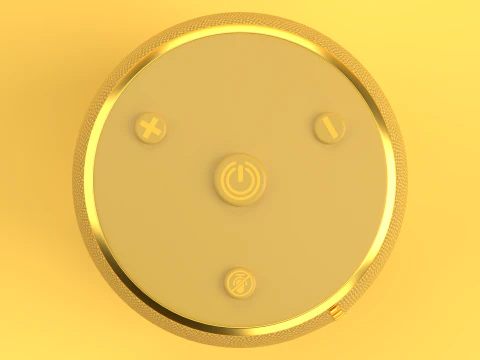 Portable Bluetooth Speaker Yellow 3D Model