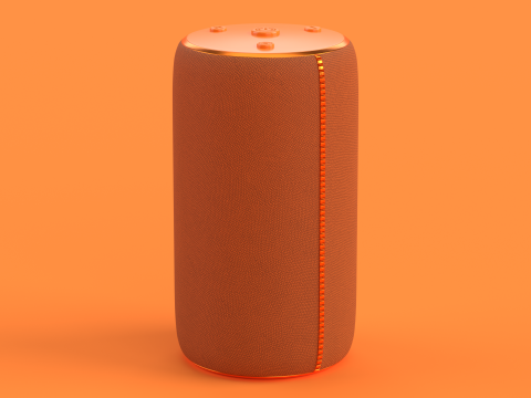 Portable Bluetooth Speaker Orange 3Dモデル