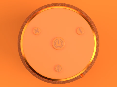 Portable Bluetooth Speaker Orange 3D Model