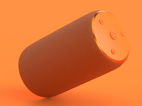 Portable Bluetooth Speaker Orange 3Dモデル